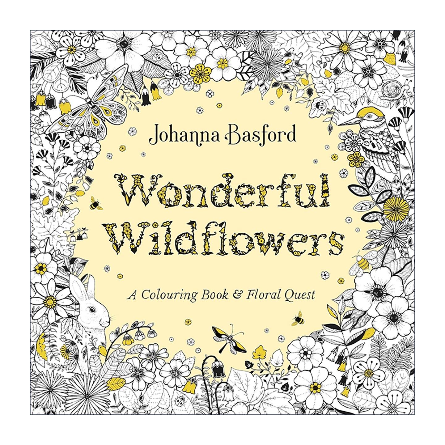 英文原版 Wonderful Wildflowers 奇妙野花 乔安娜·贝思福 秘密花园作者新涂色书 英文版 进口英语原版书籍