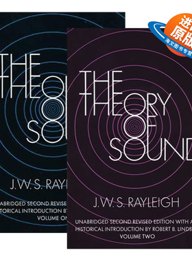 英文原版 The Theory of Sound 声学系列2册 Dover物理 J. W. S. Rayleigh 英文版 进口英语原版书籍