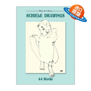 英文原版 Schiele Drawings 44 Works 埃贡·席勒画册 维也纳绘画艺术 Egon Schiele 英文版 进口英语原版书籍