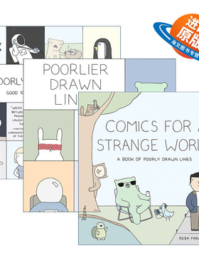 英文原版 Poorly Drawn Lines 喵呜，原来你是这种汪系列3册 人气幽默漫画 Reza Farazmand 英文版 进口英语原版书籍