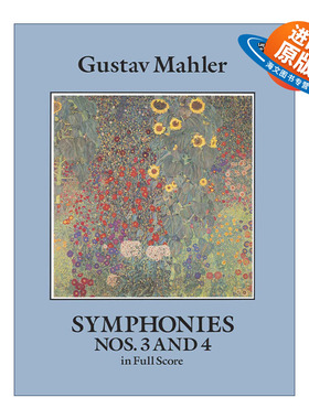 英文原版 Symphonies Nos.3 and 4 in Full Score 古斯塔夫·马勒第三 第四交响曲全谱 Gustav Mahler 英文版 进口英语原版书籍