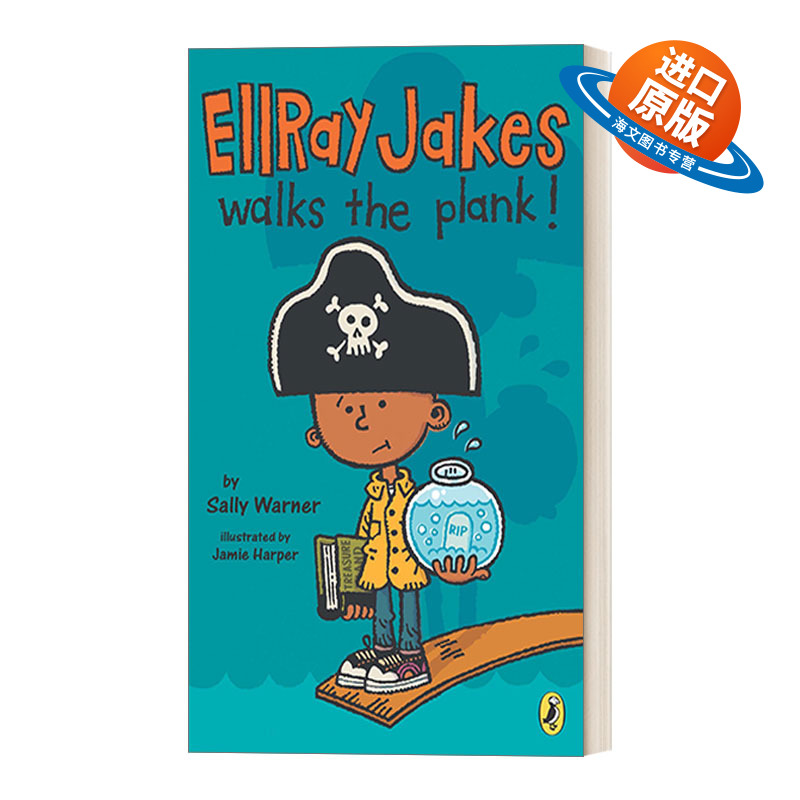 英文原版 Ellray Jakes 03 Ellray Jakes Walks the Plank 埃雷·杰克系列3 埃雷 杰克走跳板 儿童社交友谊小说 英文版 进口书籍