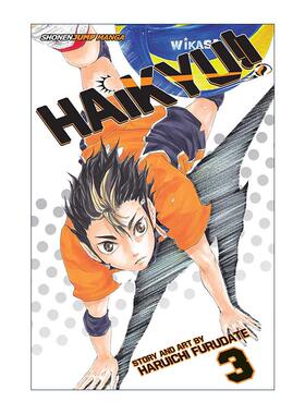 英文原版 Haikyu Vol.3 Go Team Karasuno 排球少年 漫画卷3 古馆春一 英文版 进口英语原版书籍