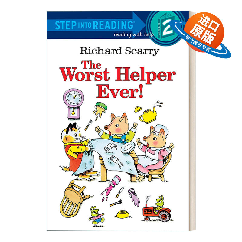英文原版 Step Into Reading 2 - Richard Scarry's The Worst Helper Ever 斯凯瑞系列 英文版 进口英语原版书籍