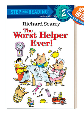 英文原版 Step Into Reading 2 - Richard Scarry's The Worst Helper Ever 斯凯瑞系列 英文版 进口英语原版书籍