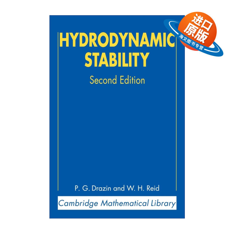 英文原版 Hydrodynamic Stability 流体稳定性 剑桥数学图书馆系列 英文版 进口英语原版书籍