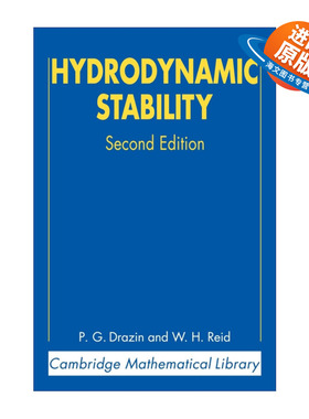 英文原版 Hydrodynamic Stability 流体稳定性 剑桥数学图书馆系列 英文版 进口英语原版书籍