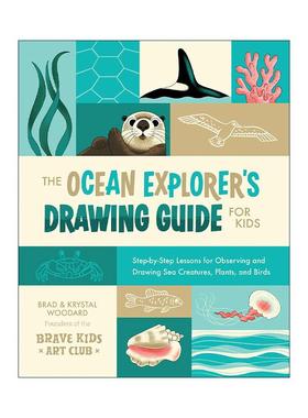 英文原版 The Ocean Explorer's Drawing Guide For Kids 海洋探险家儿童绘画指南 观察和绘制海洋生物 英文版 进口英语原版书籍