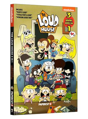 英文原版 The Loud House 3 In 1 Vol.7 喧闹一家亲漫画小说三合一19-21 英文版 进口英语原版书籍