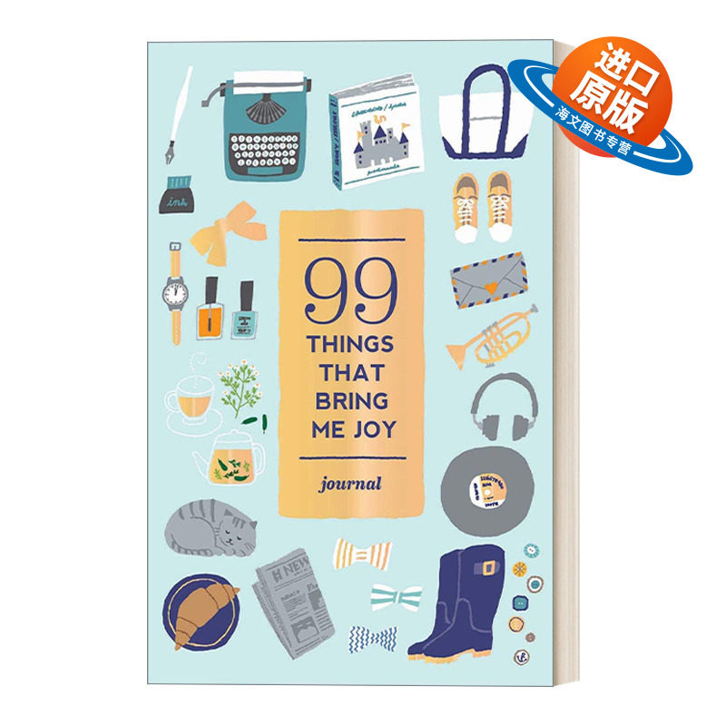 英文原版 99 Things That Bring Me Joy Guided Journal 99件让我快乐的事 导览日记 插画配图 英文版 进口英语原版书籍