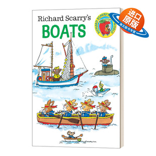 理查德·斯凯瑞 Richard Busy 英文原版 船 进口英语原版 英文版 Scarry 书籍儿童外文书 Boats 绘本 World
