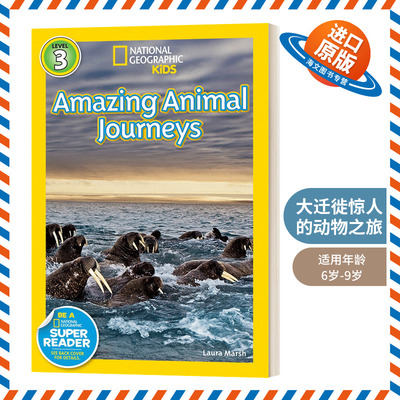 英文原版 National Geographic Kids Readers L3 Migrations Amazing Animal Journeys 国家地理分级读物第3级 英文版 进口英语书