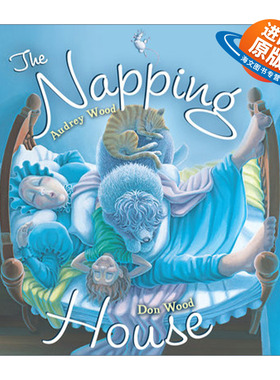 英文原版 The Napping House 打瞌睡的房子 软垫封面纸板书 凯迪克奖得主伍德夫妇 廖彩杏吴敏兰书单 英文版 进口英语原版书籍