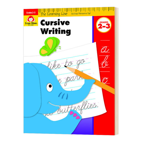 学习起跑线 手写体书写 二至三年级 英文原版 Evan Moor The Learning Line Cursive Writing 美国加州教辅 英文版进口英语书籍