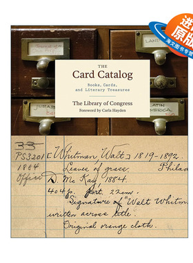 英文原版 Card Catalog 卡片式目录 200多张经典文学原始目录卡的全彩图像 精装 美国国会图书馆 英文版 进口英语原版书籍