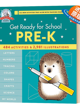 入学准备 学前早教精装综合活动练习册 Get Ready for School Pre-K Revised & Updated 英文原版幼小衔接学习教辅书籍儿童外文书