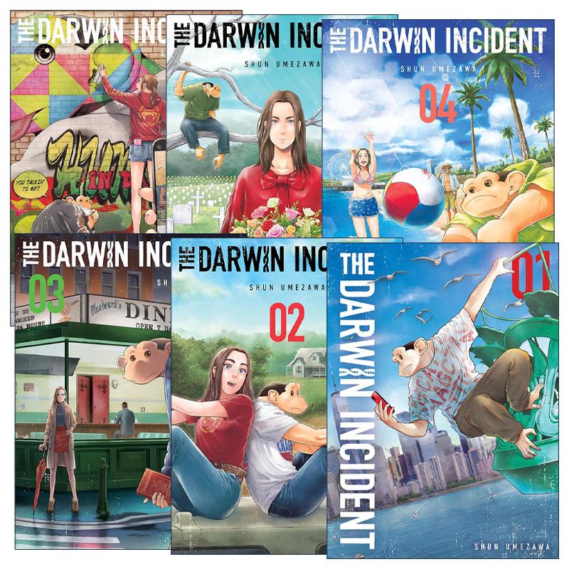 英文原版 Darwin Incident 达尔文事变1-6册 科幻冒险漫画 梅泽俊 英文版 进口英语原版书籍