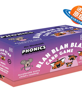 英文原版 Mrs Wordsmith Phonics Blah Blah Blah Card Game 沃德史密斯夫人 自然拼读卡片游戏 盒装 4-7岁 英文版 进口英语原版书