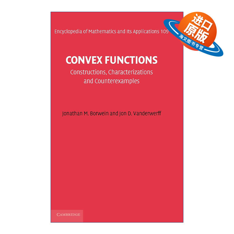 英文原版 Convex Functions 凸方程 结构、特征、反例 剑桥数学百科及应用系列 精装 英文版 进口英语原版书籍