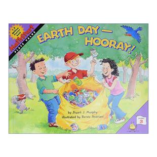 英文原版 Mathstart Level 3 Earth Day--Hooray 数学启蒙绘本3级 英文版 进口英语原版书籍