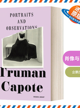 英文原版 精装 Portraits and Observations 肖像与观察 企鹅兰登现代图书馆系列 Truman Capote 精装 英文版 进口英语原版书籍