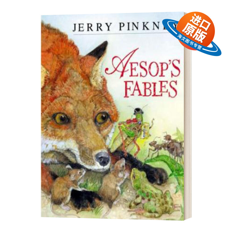 英文原版 精装 Aesop's Fables 伊索寓言 精装 儿童绘本 图画故事书 凯迪克大奖作家 杰里平克尼 英文版 进口英语原版书籍