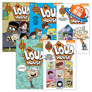 英文版 书籍 House 喧闹一家亲漫画小说三合一 Loud 进口英语原版 英文原版 5册 The