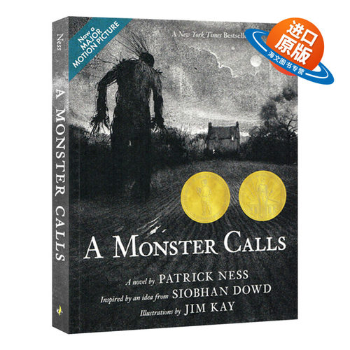英文原版 A Monster Calls 当怪物来敲门 插画版 电影原著小说 卡内基金奖 凯特格林威大奖 英文版 进口英语原版书籍儿童外文书