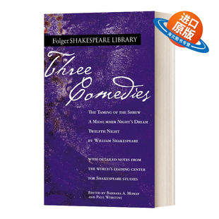 Three 进口英语原版 Comedies 英文版 书籍 莎士比亚图书馆系列 英文原版