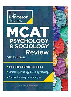 英文原版 Princeton Review MCAT Psychology and Sociology Review 5th Edition 普林斯顿美国医学研究生院入学考试心理学与