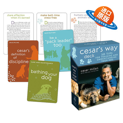 英文原版 Cesar's Way Deck 训练和理解你的狗的50个技巧 Cesar Millan 英文版 进口英语原版书籍