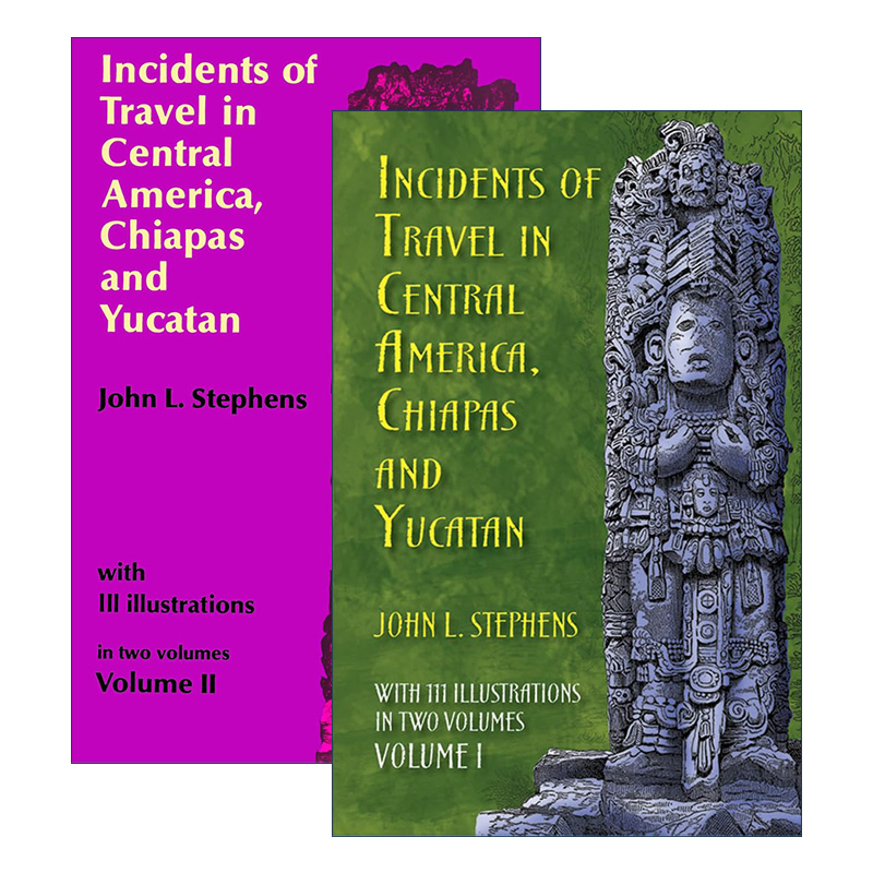 英文原版 Incidents of Travel in Central America  Chiapas  and Yucatan 中美洲 恰帕斯与尤卡坦游记 2册 英文版 进口原版书籍