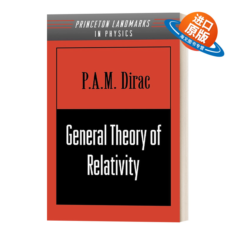 英文原版 General Theory of Relativity 广义相对论 P.A.M. Dirac 英文版 进口英语原版书籍