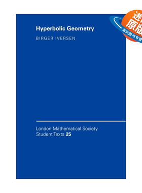 英文原版 Hyperbolic Geometry 双曲几何 伦敦数学会学生文本系列 英文版 进口英语原版书籍