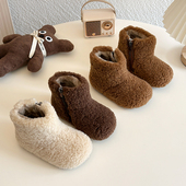 英国next 加绒短靴保暖棉靴潮 毛毛鞋 sara女童雪地靴冬季 2025新款