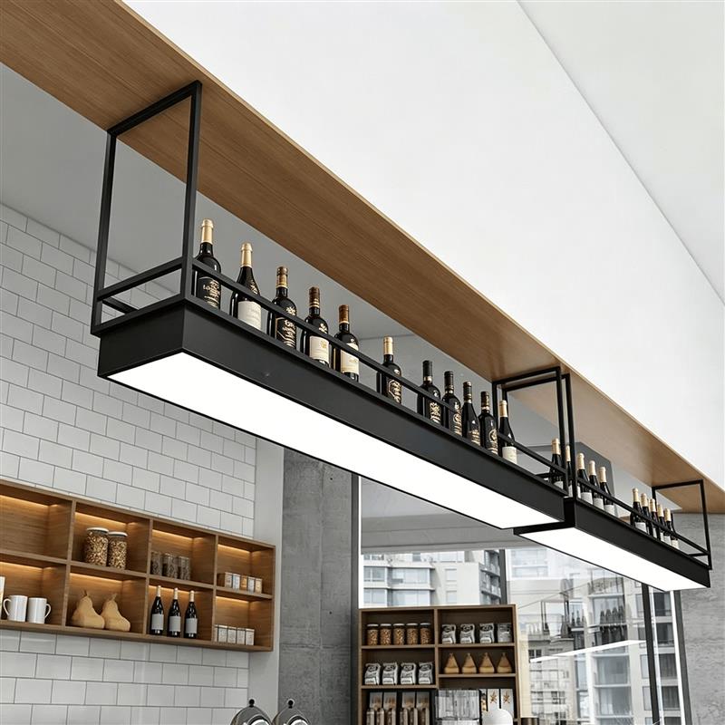 吧台吊架红酒架酒吧餐厅展示柜置物架倒挂酒杯架悬挂多层酒柜吊柜