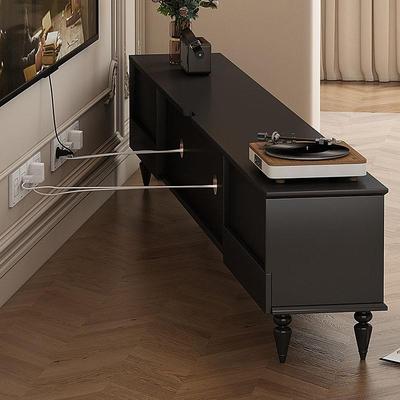 法式中古落地电视柜隐藏插座遮丑家用客厅家具复古成品电视墙壁柜