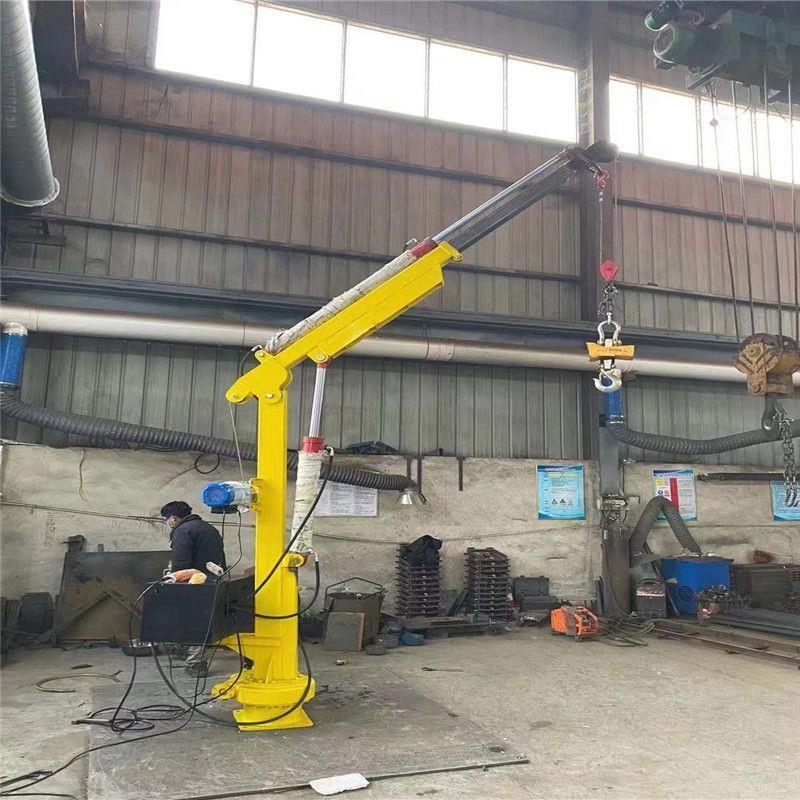 码头车间仓库固定装卸货物液压起重机船货车安装液压柴油小型吊机