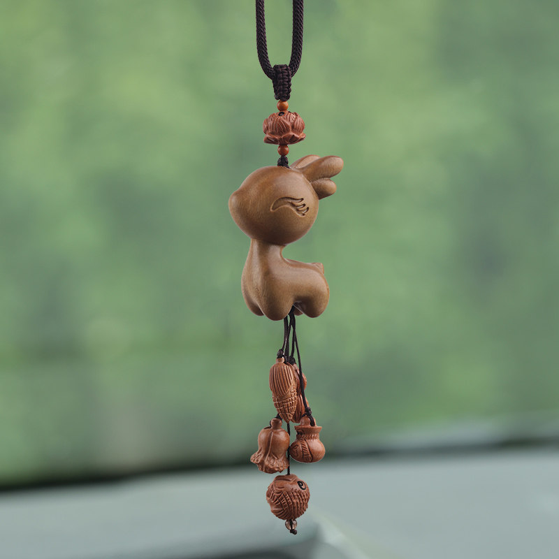 高档桃木多宝汽车挂件后视镜挂饰男女款式车上内载装饰品礼物,汽车用品/电子/清洗/改装,车挂,淘宝优惠券,粉丝福利购,淘宝优惠卷