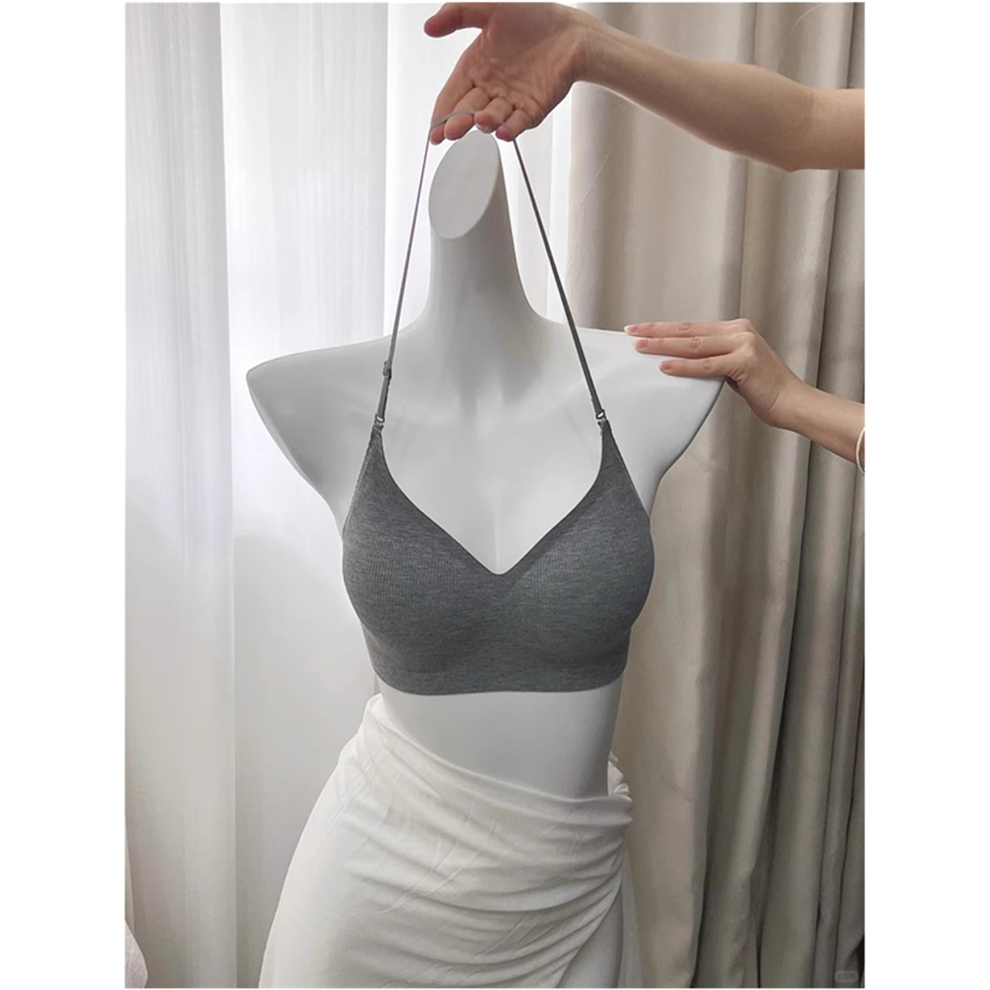 挂脖吊带美背小胸显大聚拢内衣