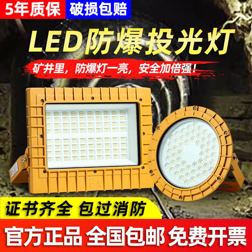 LED防爆灯泛光灯车间仓库厂房射灯加油站投光灯化工厂隧道三防灯