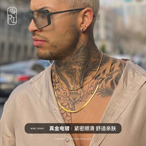 刀片蛇骨链男士款嘻哈潮流