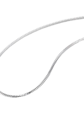 纯银锁骨链女镀白金蛇骨链不掉色