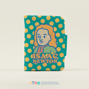 叮哇科学家 牛顿护照夹经典力学微积分理科生礼物定制钱包护照包