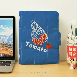 高颜值ins风布面日记本a5艺术感水果活页本A6克莱因蓝笔记本本子
