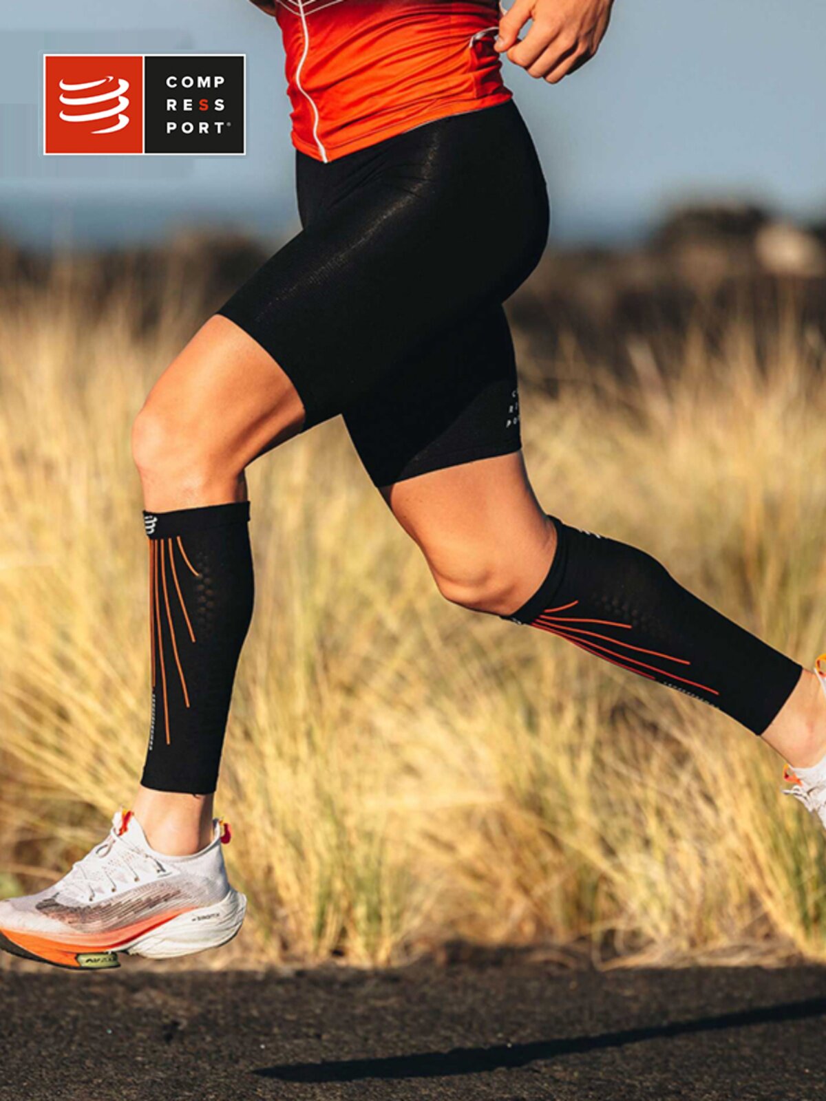 COMPRESSPORT 압축 R2 에어로 공압 송아지 슬리브 새로운 사이클링 다리 슬리브 다리 양말