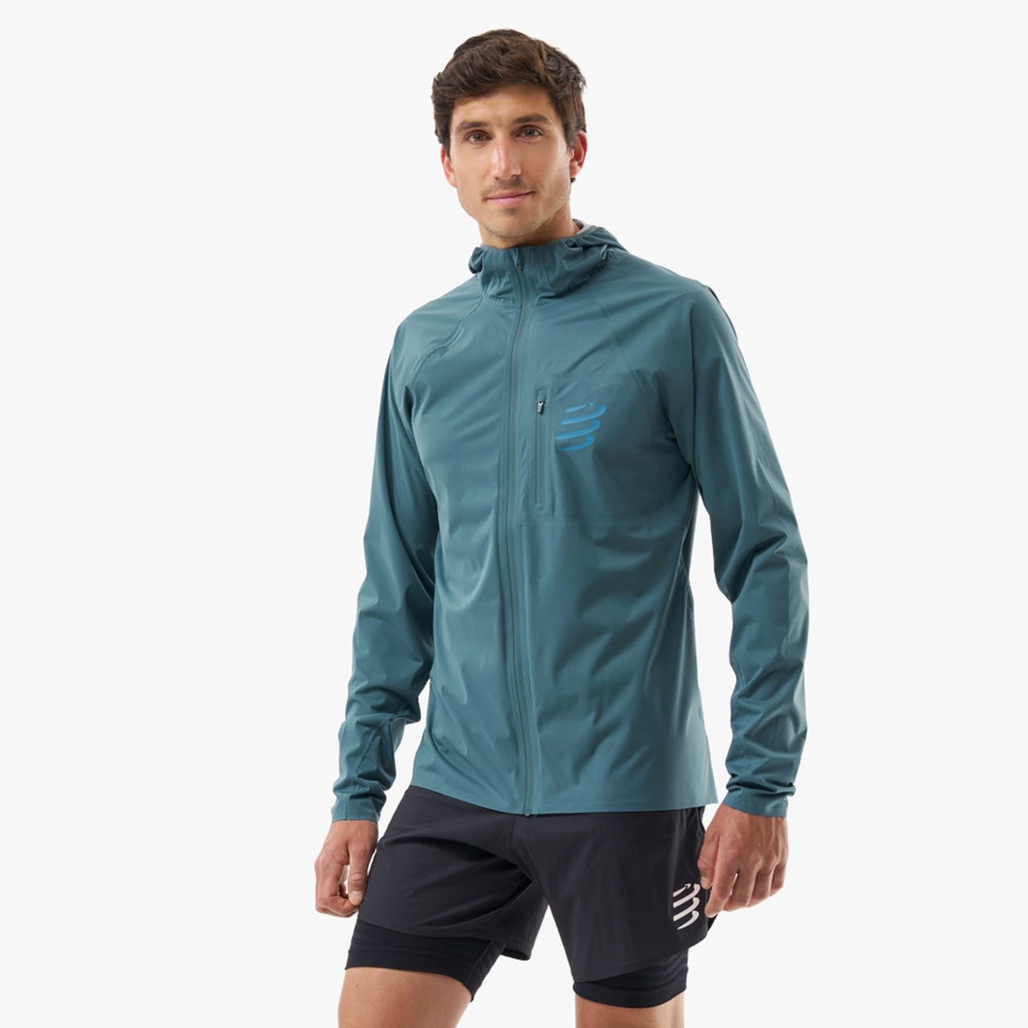 compressport风暴防风大雨跑步轻量夹克透气男士