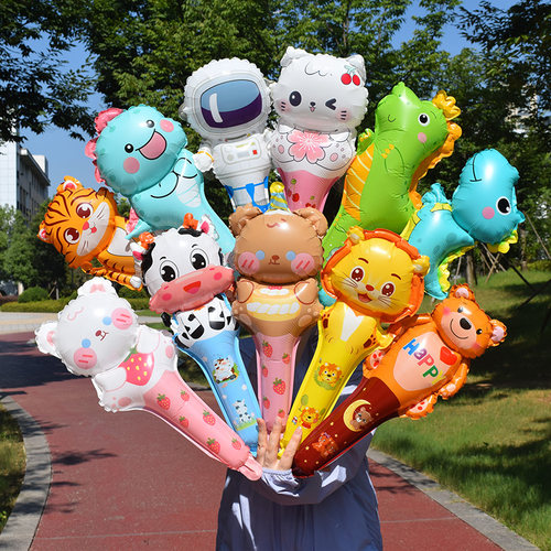 卡通铝膜气球手持玩具地推小礼品