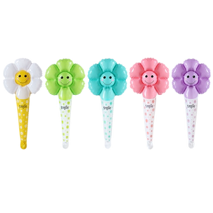 小雏菊手持气球棒太阳花笑脸打击棒地推儿童卡通铝膜充气玩具批发