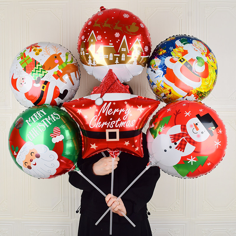 圣诞节圆球气球地推摆摊小礼品